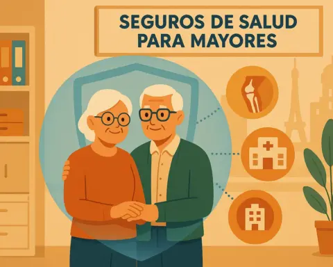 Pareja de personas mayores abrazadas y sonrientes porque han contratado un seguro de salud para mayores perfecto para sus necesidades.